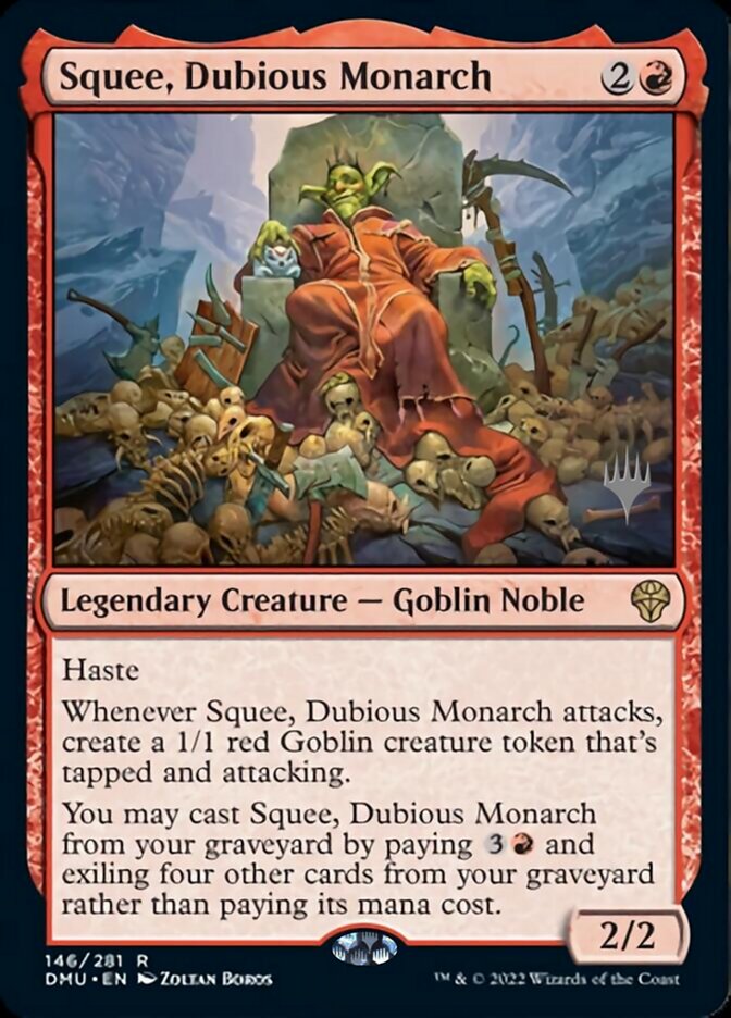 Squee, Dubious Monarch (Promo Pack) [Dominaria United Promos] | Good Games Cannington