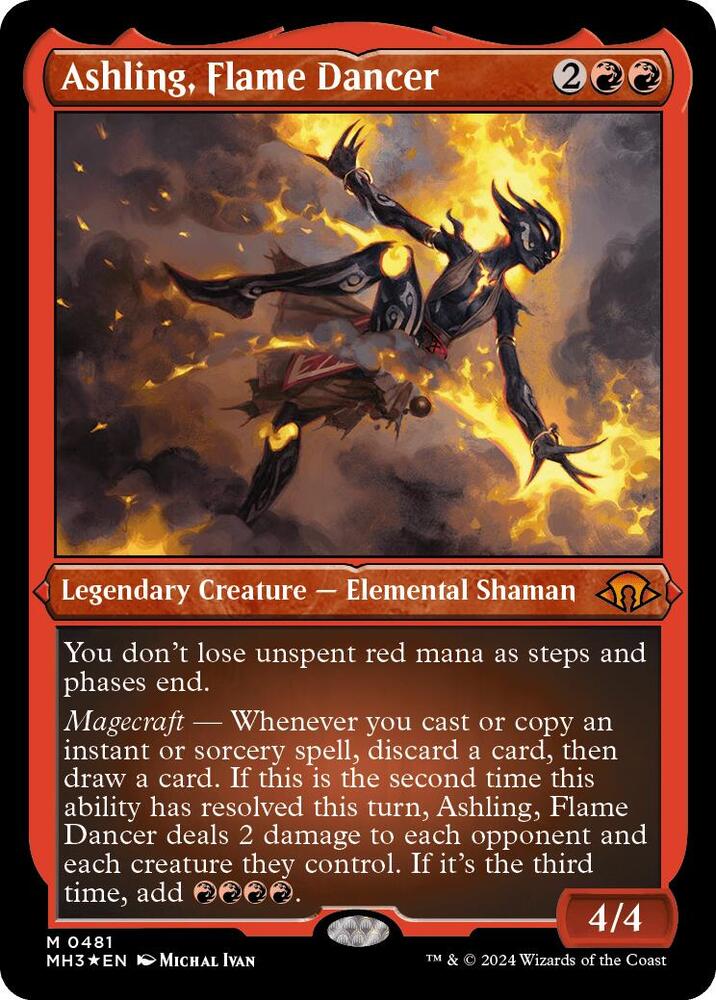Ashling, Flame Dancer 481/319 (Modern Horizons 3)  - Etched Foil | Good Games Cannington