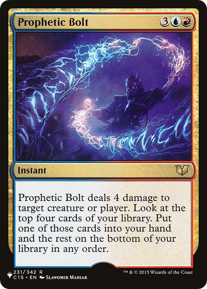 Prophetic Bolt 231/342 (The List Reprints)  | Good Games Cannington