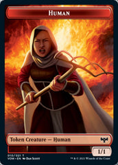 Zombie (008) // Human (010) Double-Sided Token [Innistrad: Crimson Vow Tokens] | Good Games Cannington