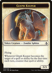 Glyph Keeper // Warrior Double-Sided Token [Amonkhet Tokens] | Good Games Cannington