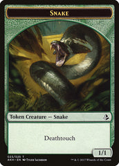Aven Initiate // Snake Double-Sided Token [Amonkhet Tokens] | Good Games Cannington