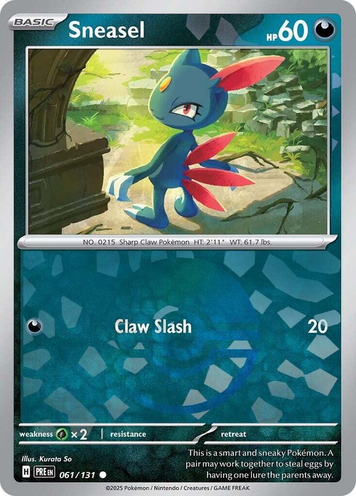 Sneasel (061/131) (Poke Ball Pattern) [Scarlet & Violet: Prismatic Evolutions] | Good Games Cannington