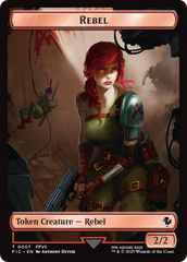Soldier // Rebel Double-Sided Token [FINAL FANTASY Commander Tokens] | Good Games Cannington