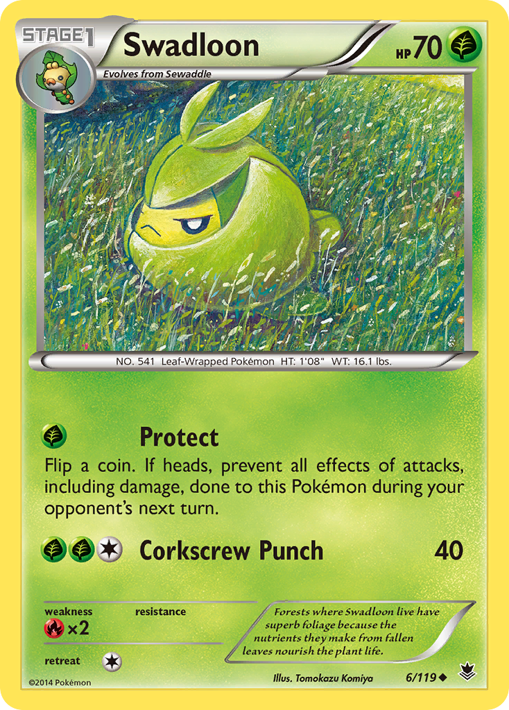 Swadloon (6/119) [XY: Phantom Forces] | Good Games Cannington