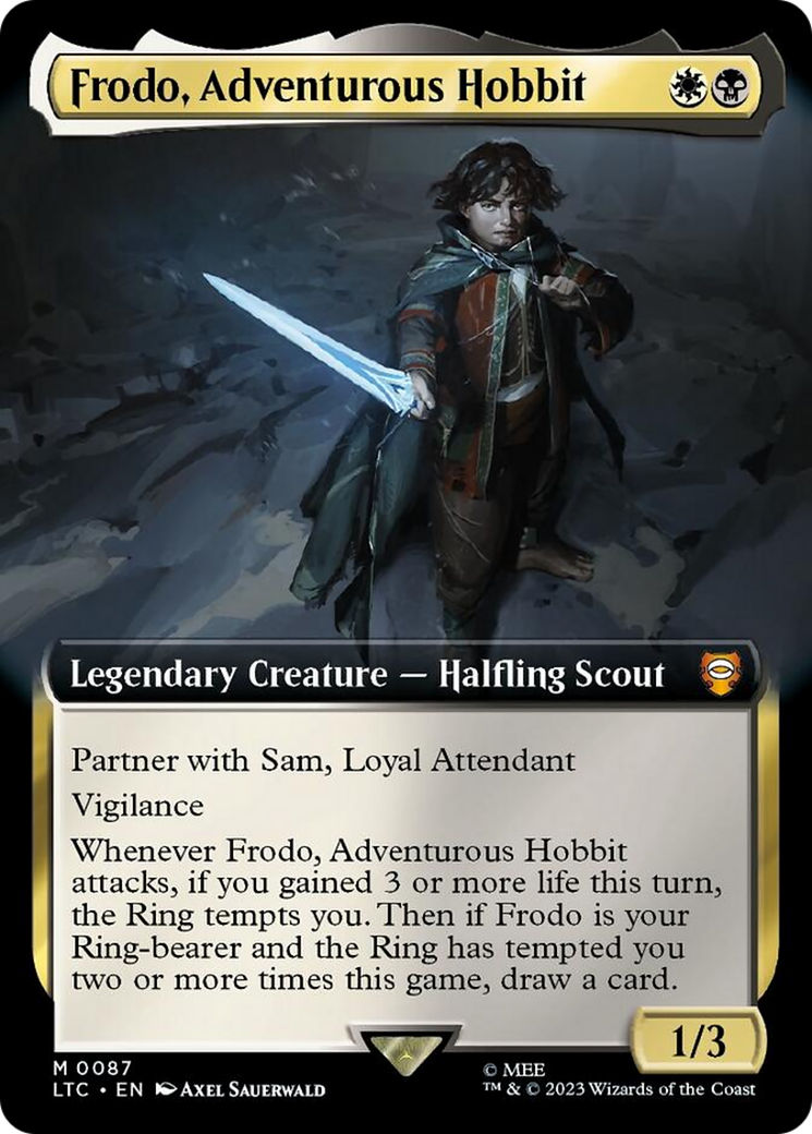 Frodo, Adventurous Hobbit (Extended Art) [The Lord of the Rings: Tales of Middle-Earth Commander] | Good Games Cannington