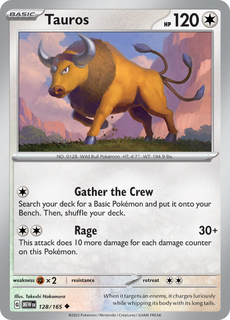 Tauros (128/165) [Scarlet & Violet 151] | Good Games Cannington