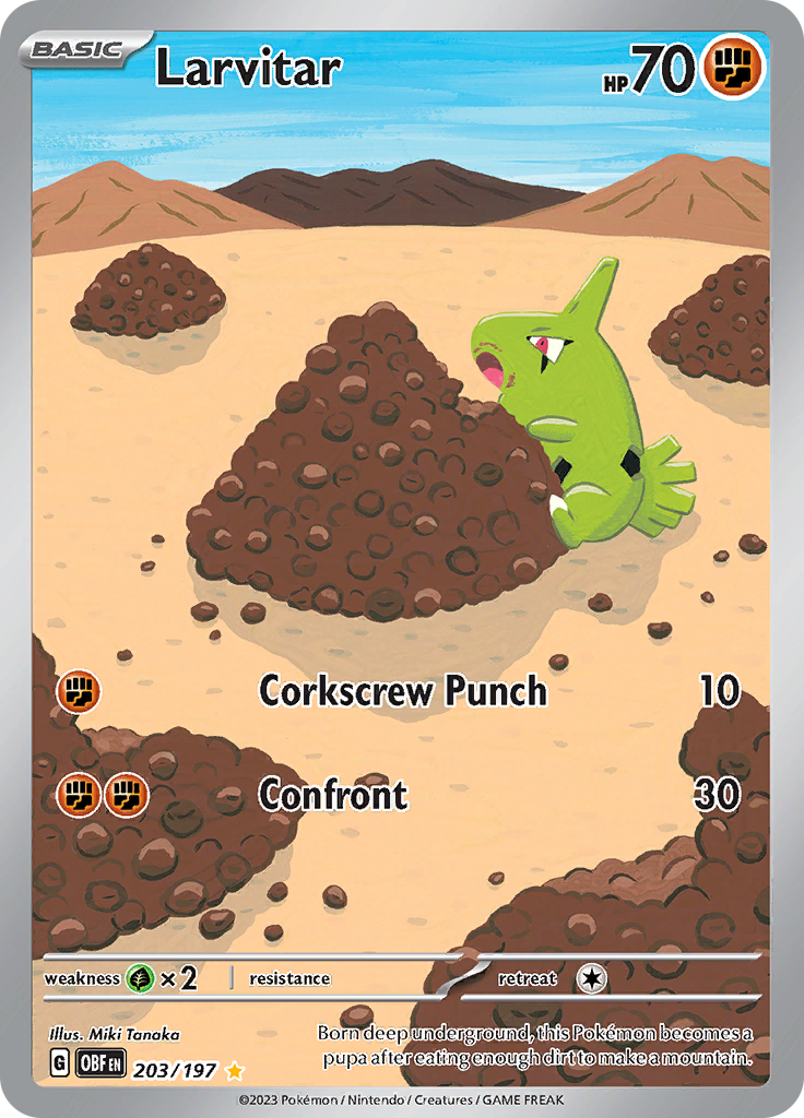 Larvitar (203/197) [Scarlet & Violet: Obsidian Flames] | Good Games Cannington