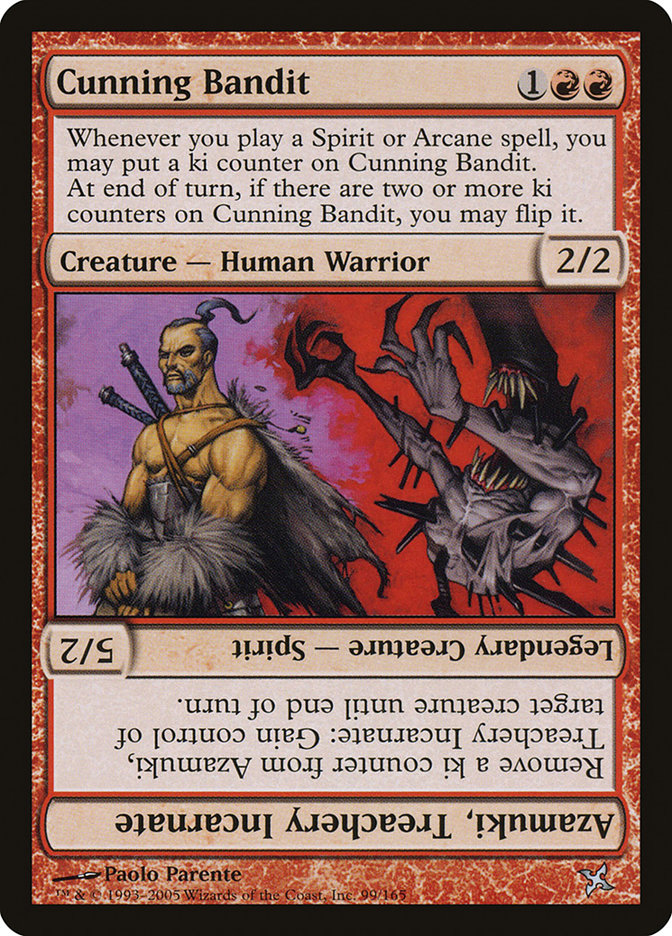 Cunning Bandit // Azamuki, Treachery Incarnate [Betrayers of Kamigawa] | Good Games Cannington