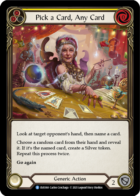 Pick a Card, Any Card (Yellow) [EVR168] (Everfest)  1st Edition Normal | Good Games Cannington