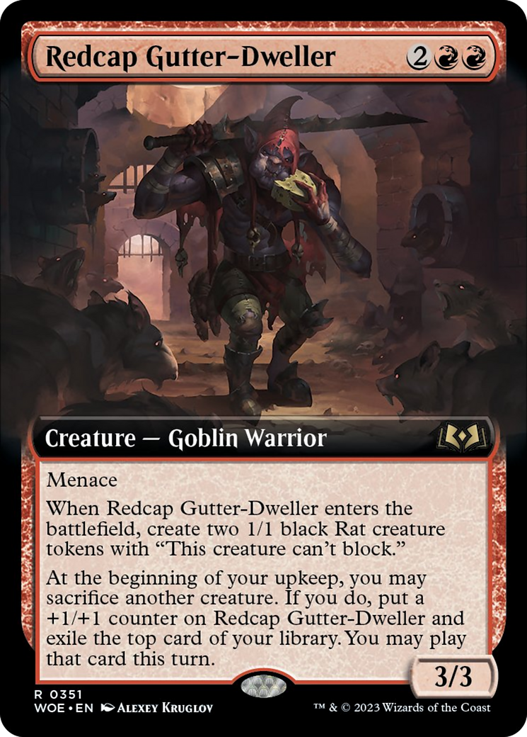 Redcap Gutter-Dweller (Extended Art) [Wilds of Eldraine] | Good Games Cannington