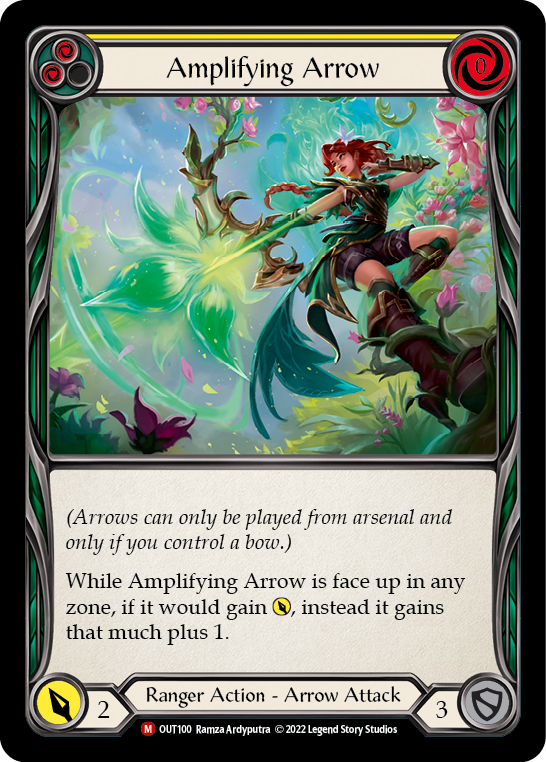 Amplifying Arrow [OUT100] (Outsiders)  Rainbow Foil | Good Games Cannington