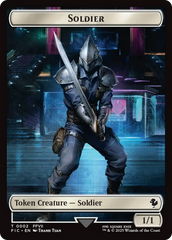 Soldier // Rebel Double-Sided Token [FINAL FANTASY Commander Tokens] | Good Games Cannington
