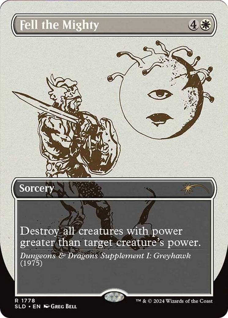 Fell the Mighty (Rainbow Foil) [Secret Lair Drop Series] | Good Games Cannington