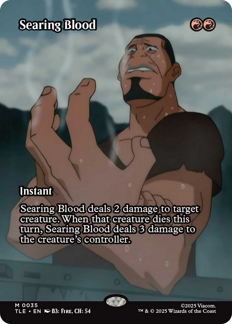 Searing Blood (Borderless) [Avatar: The Last Airbender: Eternal-Legal] | Good Games Cannington