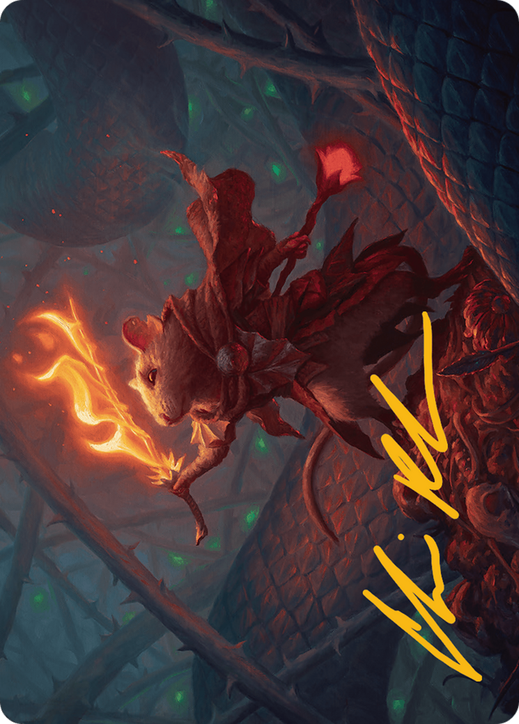 Emberheart Challenger Art Card (Gold-Stamped Signature) [Bloomburrow Art Series] | Good Games Cannington