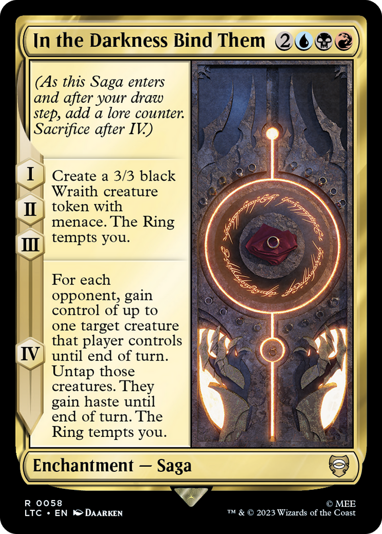 In the Darkness Bind Them [The Lord of the Rings: Tales of Middle-Earth Commander] | Good Games Cannington