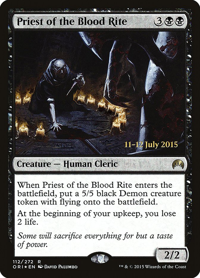 Priest of the Blood Rite [Magic Origins Prerelease Promos] | Good Games Cannington