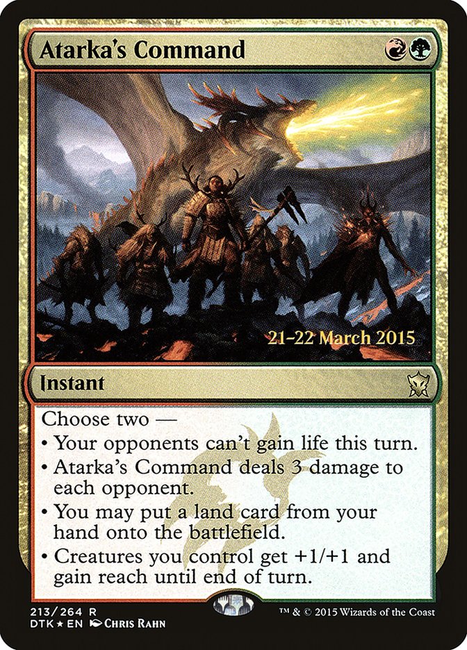 Atarka's Command [Dragons of Tarkir Prerelease Promos] | Good Games Cannington