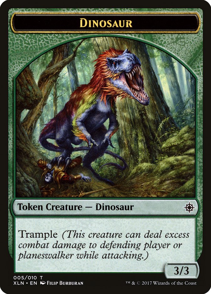 Dinosaur Token [Ixalan Tokens] | Good Games Cannington