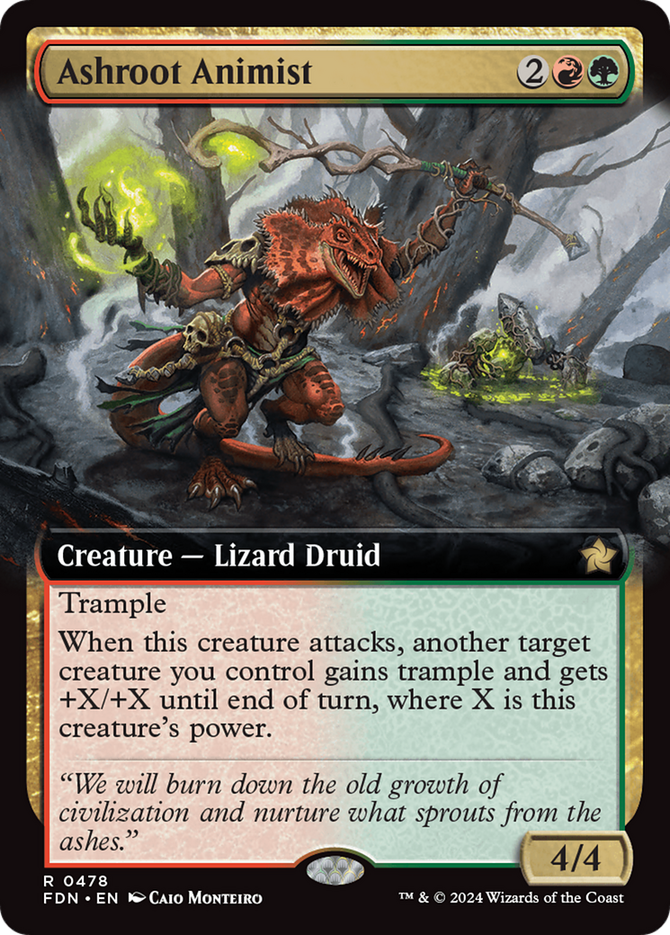 Ashroot Animist (Extended Art) [Foundations] | Good Games Cannington