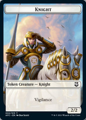 Knight // Saproling Double-Sided Token [Dungeons & Dragons: Adventures in the Forgotten Realms Commander Tokens] | Good Games Cannington