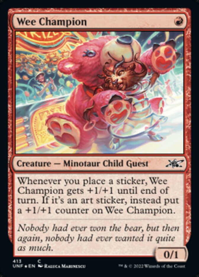 Wee Champion (Galaxy Foil) [Unfinity] | Good Games Cannington