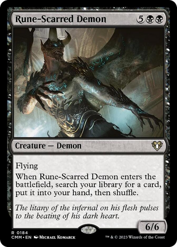 Rune-Scarred Demon [Commander Masters] | Good Games Cannington
