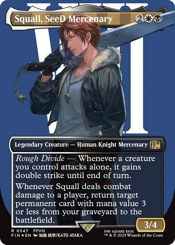 Squall, SeeD Mercenary (Borderless) (Surge Foil) [FINAL FANTASY] | Good Games Cannington