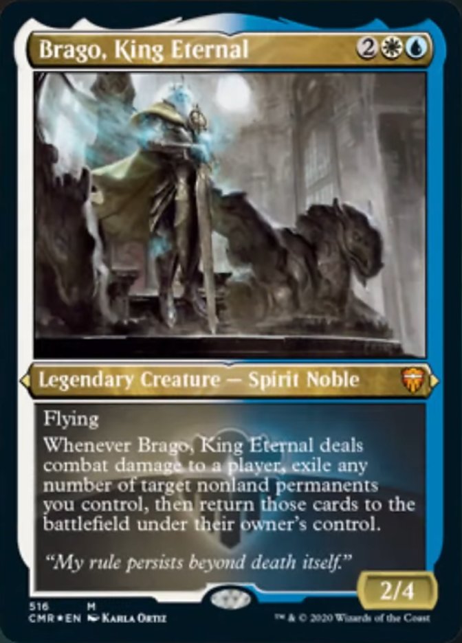 Brago, King Eternal (Etched) [Commander Legends] | Good Games Cannington