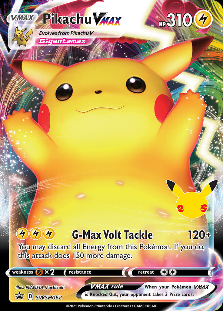 Pikachu VMAX (SWSH062) (Celebrations) [Sword & Shield: Black Star Promos] | Good Games Cannington