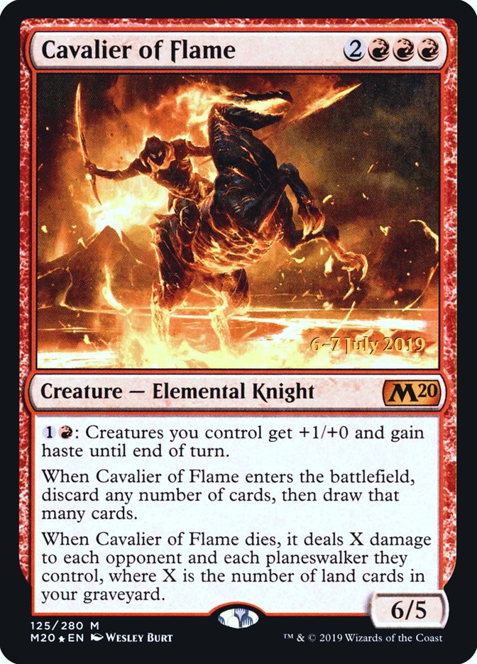 Cavalier of Flame [Core Set 2020 Prerelease Promos] | Good Games Cannington