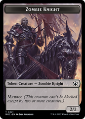 Zombie Knight // Human (6) Double-Sided Token [March of the Machine Commander Tokens] | Good Games Cannington