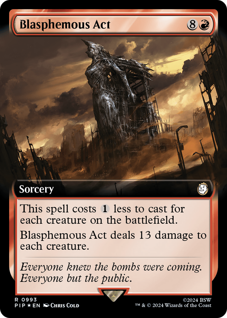 Blasphemous Act (Extended Art) (Surge Foil) [Fallout] | Good Games Cannington