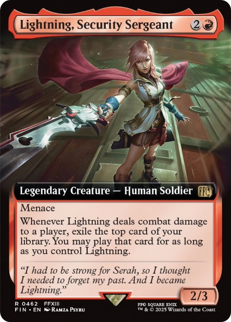 Lightning, Security Sergeant (Extended Art) [FINAL FANTASY] | Good Games Cannington