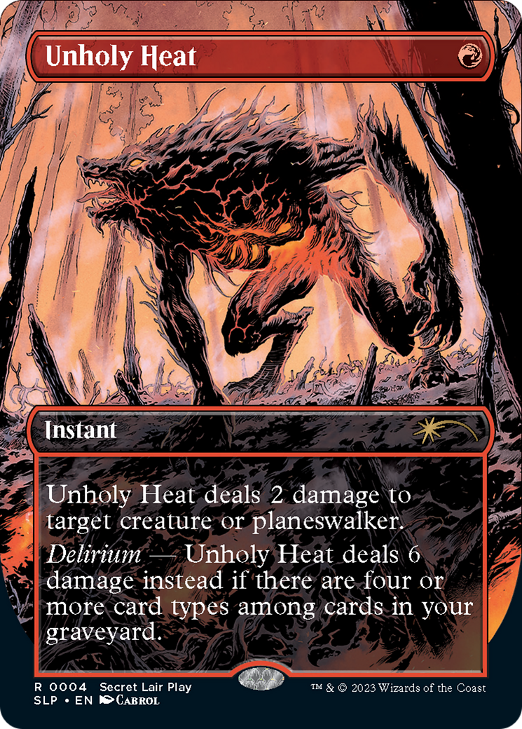 Unholy Heat (Borderless) [Secret Lair Showdown] | Good Games Cannington