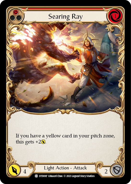 Searing Ray (Red) [DTD097] (Dusk Till Dawn)  Rainbow Foil | Good Games Cannington