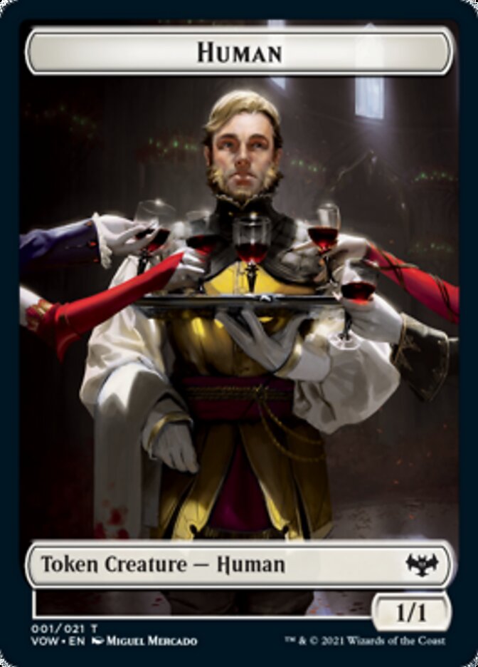 Human (001) // Spirit Cleric Double-Sided Token [Innistrad: Crimson Vow Tokens] | Good Games Cannington