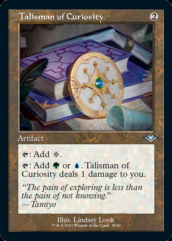 Talisman of Curiosity (Retro Foil Etched) [Modern Horizons] | Good Games Cannington