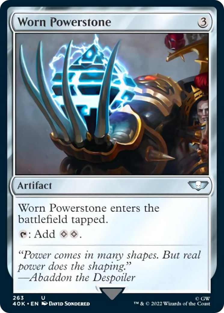 Worn Powerstone (Surge Foil) [Warhammer 40,000] | Good Games Cannington