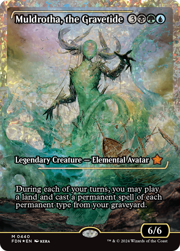 Muldrotha, the Gravetide (Showcase) (Fracture Foil) [Foundations] | Good Games Cannington