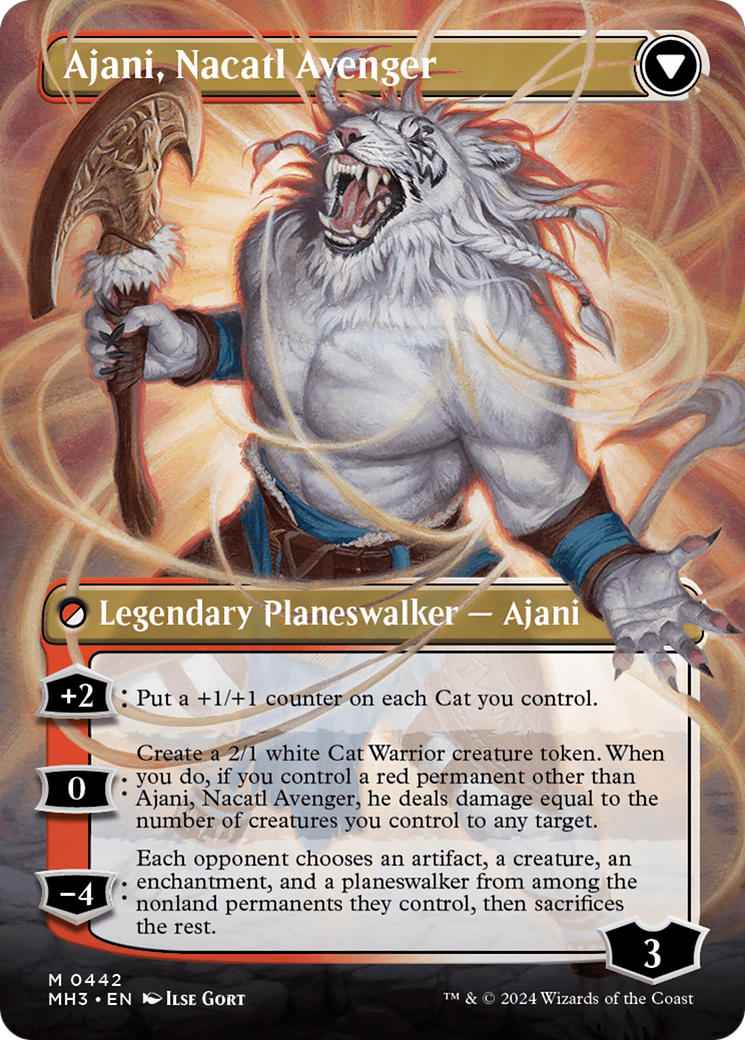 Ajani, Nacatl Pariah // Ajani, Nacatl Avenger (Borderless) [Modern Horizons 3] | Good Games Cannington