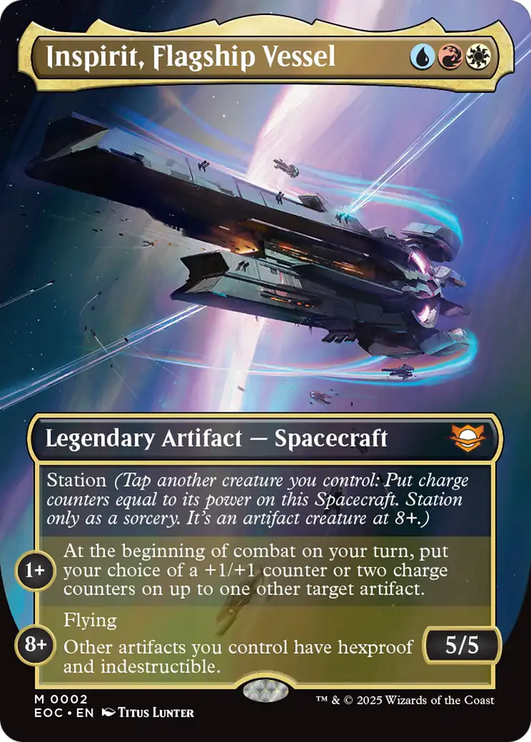 Inspirit, Flagship Vessel (Borderless) [Edge of Eternities Commander] | Good Games Cannington