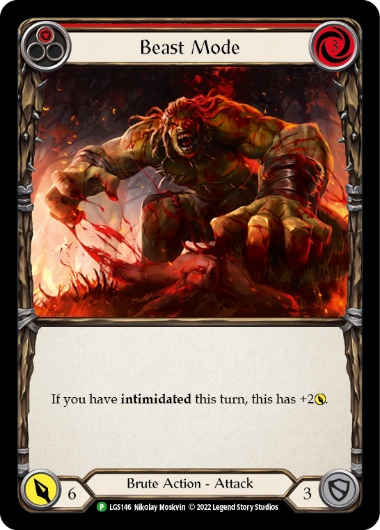 Beast Mode (Red) [LGS146] (Promo)  Rainbow Foil | Good Games Cannington