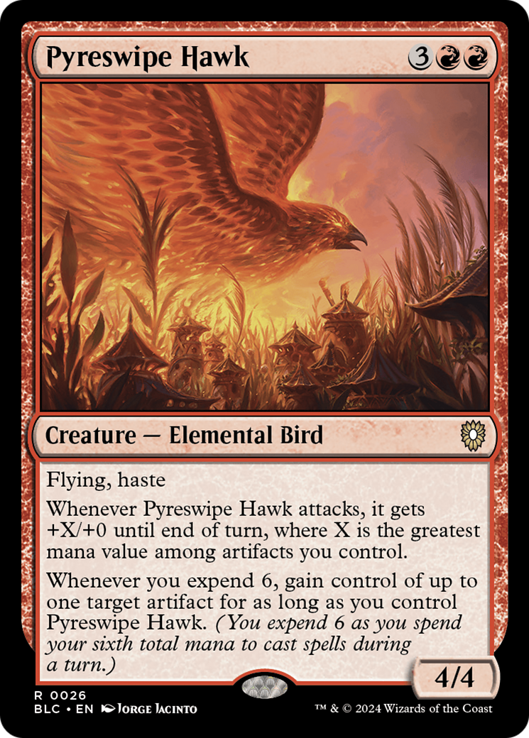 Pyreswipe Hawk [Bloomburrow Commander] | Good Games Cannington