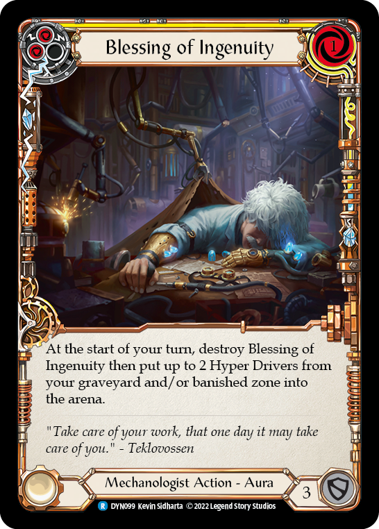 Blessing of Ingenuity (Yellow) [DYN099] (Dynasty)  Rainbow Foil | Good Games Cannington