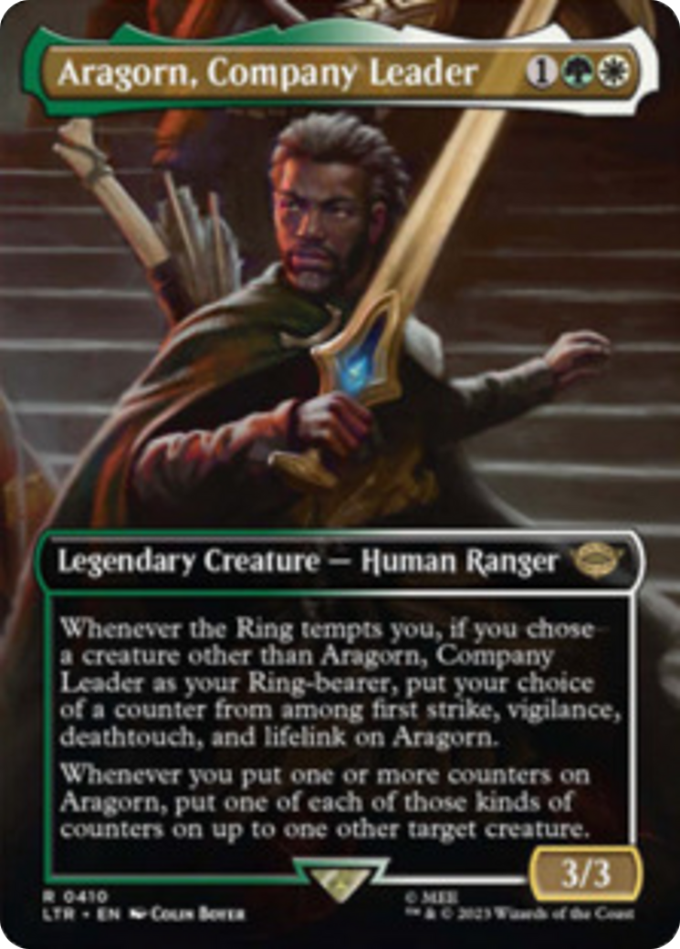 Aragorn, Company Leader (Borderless Alternate Art) [The Lord of the Rings: Tales of Middle-Earth] | Good Games Cannington