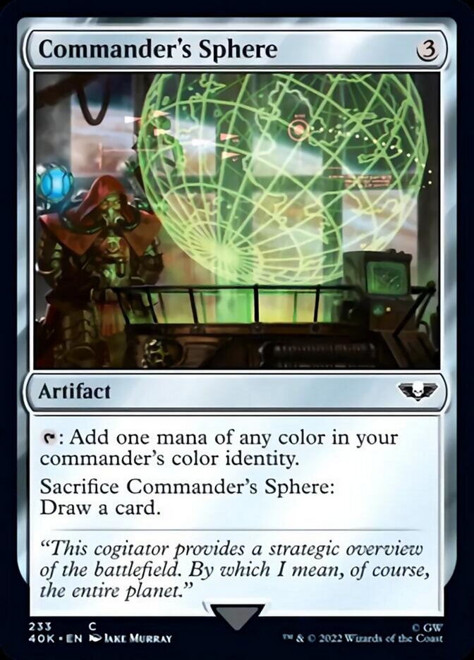 Commander's Sphere (233) (Surge Foil) [Warhammer 40,000] | Good Games Cannington