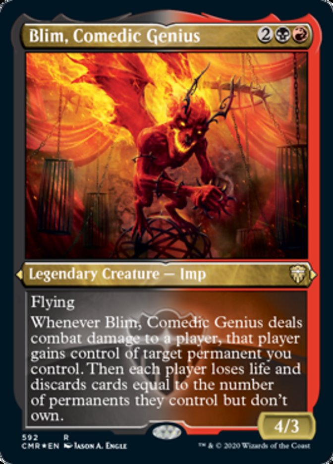 Blim, Comedic Genius (Etched) [Commander Legends] | Good Games Cannington