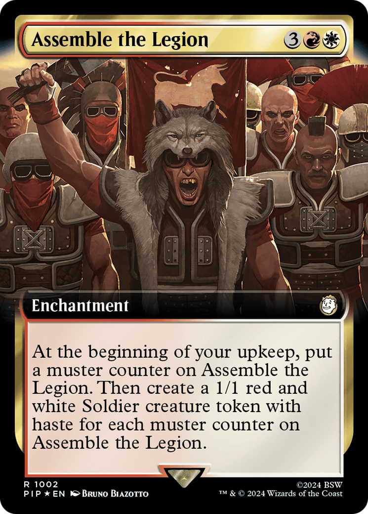 Assemble the Legion (Extended Art) (Surge Foil) [Fallout] | Good Games Cannington